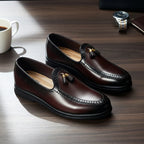 Pure Hand Made Medicated Leather Loafer With Comfortable Rubber Sole | Non Slip Italian Loafer