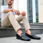 Blake Handmade Leather Woven Loafers – Italian Style